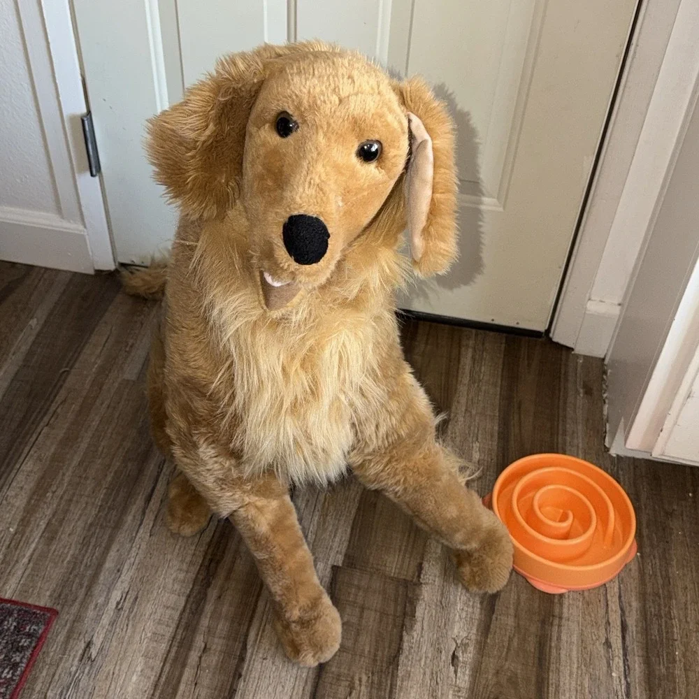 Melissa & Doug Life Size Golden Retriever Plush Dog Large Stuffed Animal